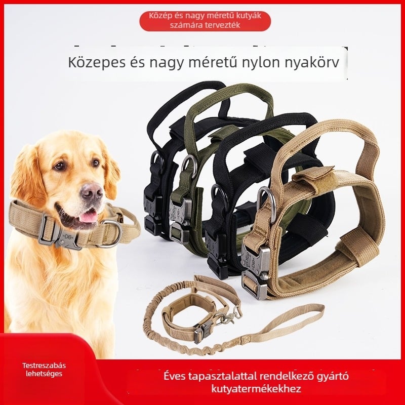 Kültéri taktikai kutyanyakörv – Flash Force denim, monokróm mintázat, minden évszakban, kutyáknak