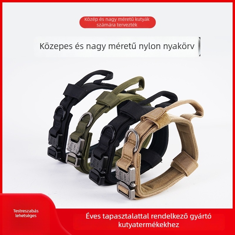 Kültéri taktikai kutyanyakörv – Flash Force denim, monokróm mintázat, minden évszakban, kutyáknak