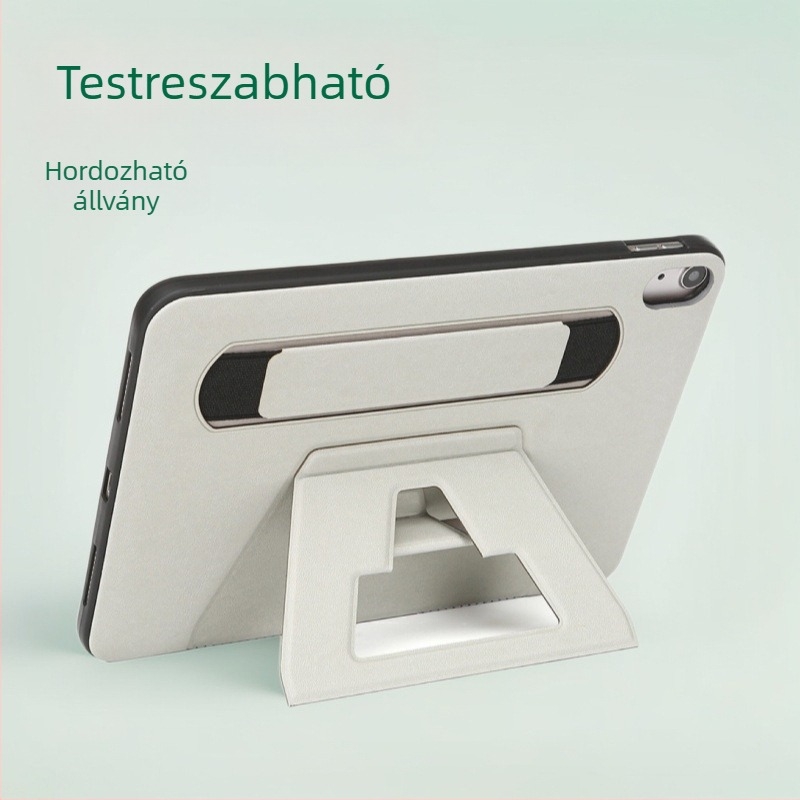 Bőrtok Apple iPad 10. generációjához, 10,9 hüvelyk, üzleti stílus, ütésálló, állvánnyal és kétoldalas kéztámasz