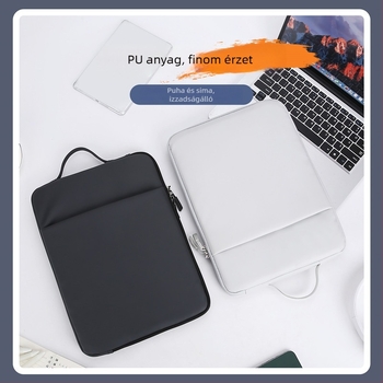 Bőr laptop tok férfiak és nők számára (PU anyag; kopás- és ütésálló; poliészter bélés; egyszínű minta)