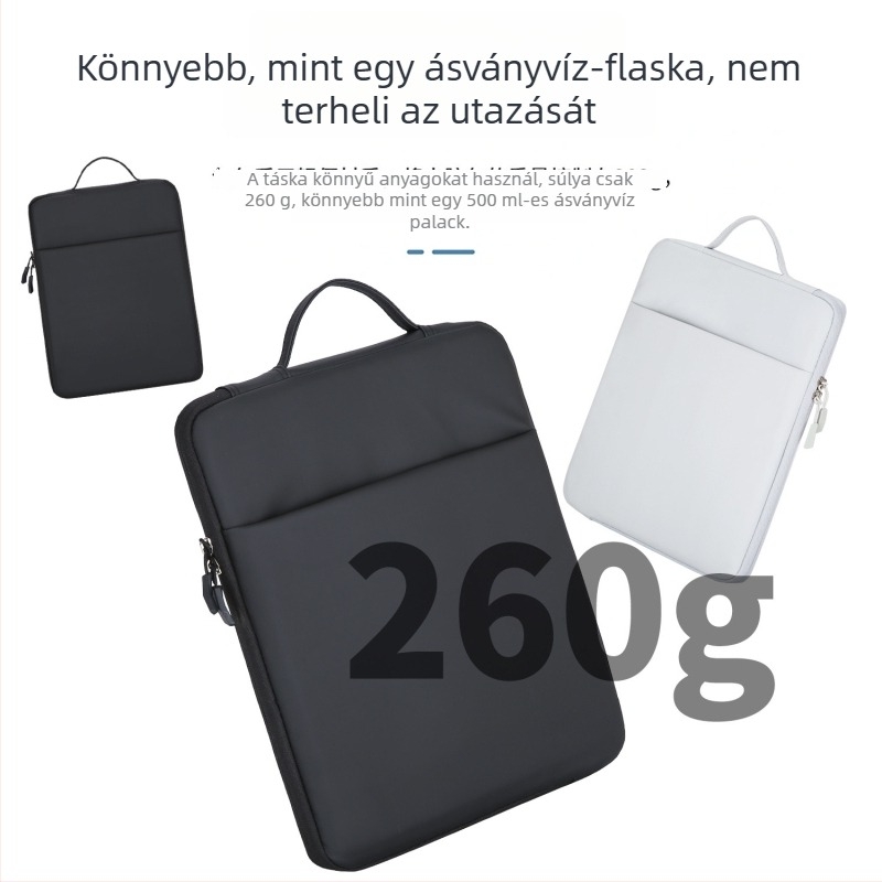 Bőr laptop tok férfiak és nők számára (PU anyag; kopás- és ütésálló; poliészter bélés; egyszínű minta)