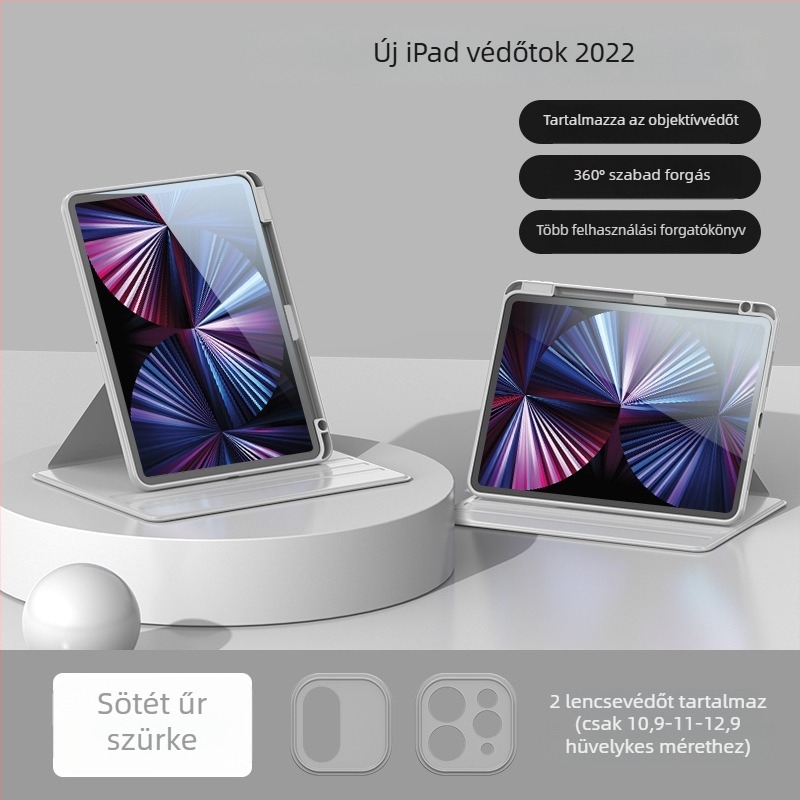iPad védőtok, 2025-ös kiadás, Forgó Pro, átlátszó, Air7, 11 hüvelykes, ütésálló, 10,9 hüvelykes iPad, 9. generáció