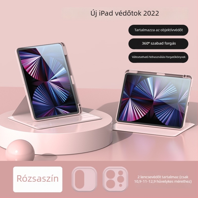 iPad védőtok, 2025-ös kiadás, Forgó Pro, átlátszó, Air7, 11 hüvelykes, ütésálló, 10,9 hüvelykes iPad, 9. generáció