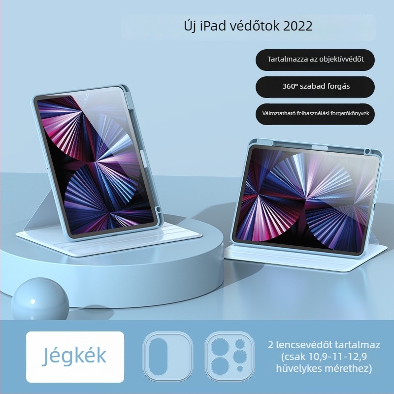 iPad védőtok, 2025-ös kiadás, Forgó Pro, átlátszó, Air7, 11 hüvelykes, ütésálló, 10,9 hüvelykes iPad, 9. generáció