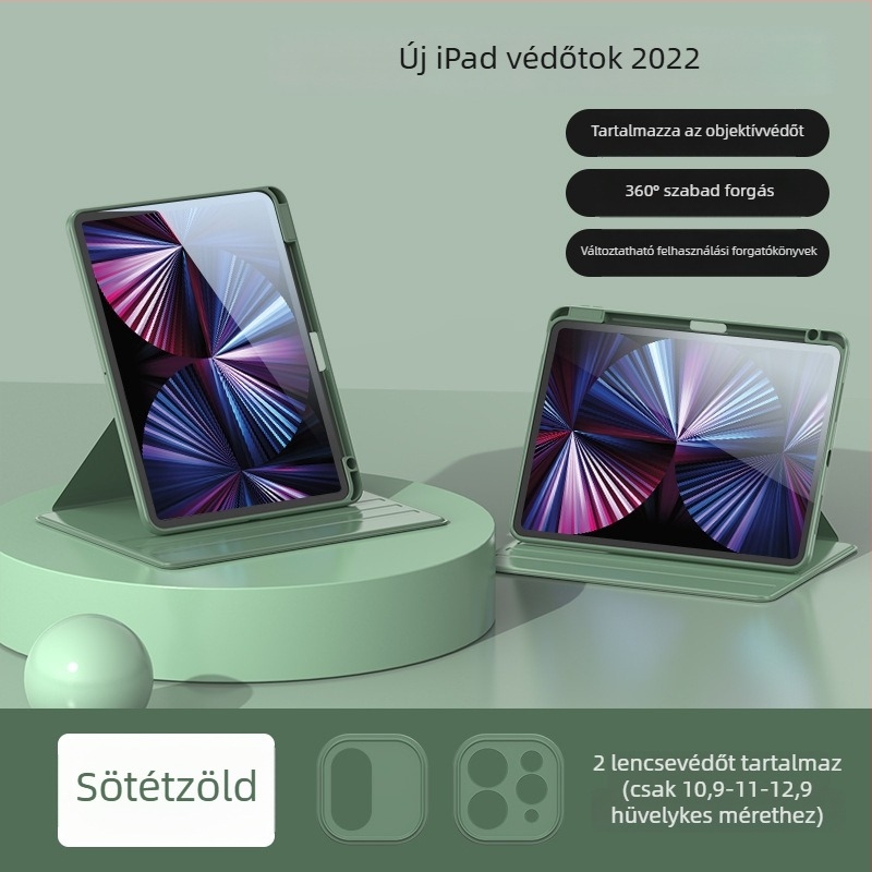 iPad védőtok, 2025-ös kiadás, Forgó Pro, átlátszó, Air7, 11 hüvelykes, ütésálló, 10,9 hüvelykes iPad, 9. generáció