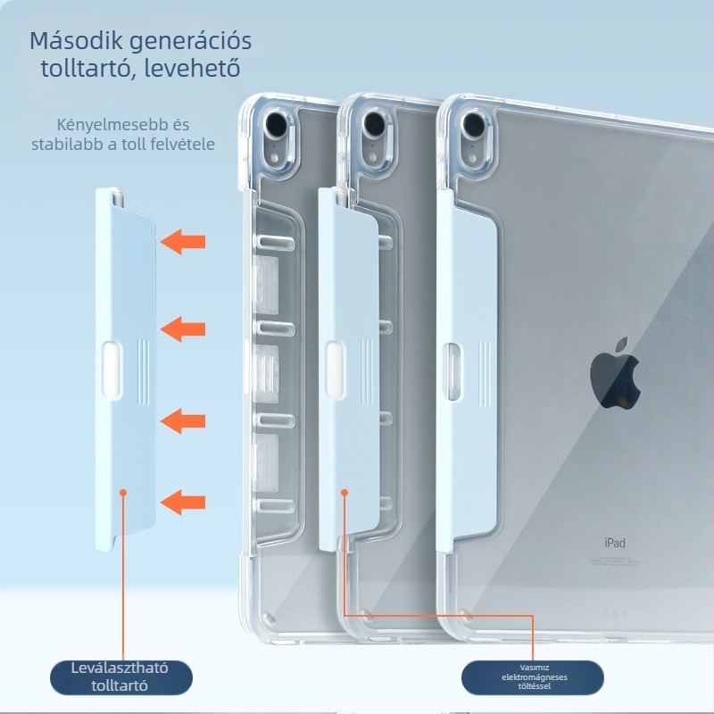 Mesterséges bőr iPad Air tok — művészi dizájn, ütésálló, mágneses zár, kopásálló