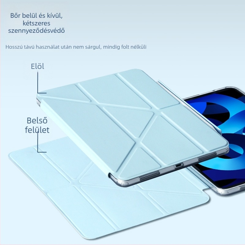 Mesterséges bőr iPad Air tok — művészi dizájn, ütésálló, mágneses zár, kopásálló