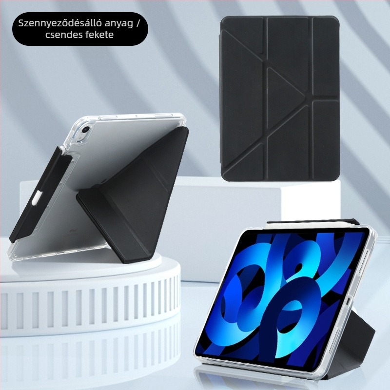 Mesterséges bőr iPad Air tok — művészi dizájn, ütésálló, mágneses zár, kopásálló