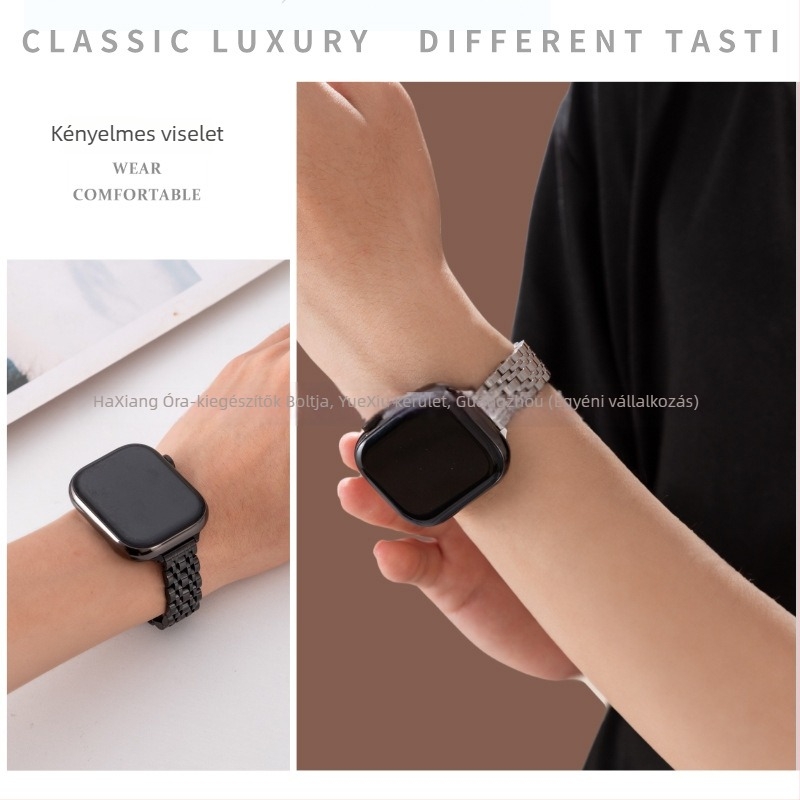 Női rozsdamentes acél Apple Watch szíj hét gyöngyös dizájnnal
