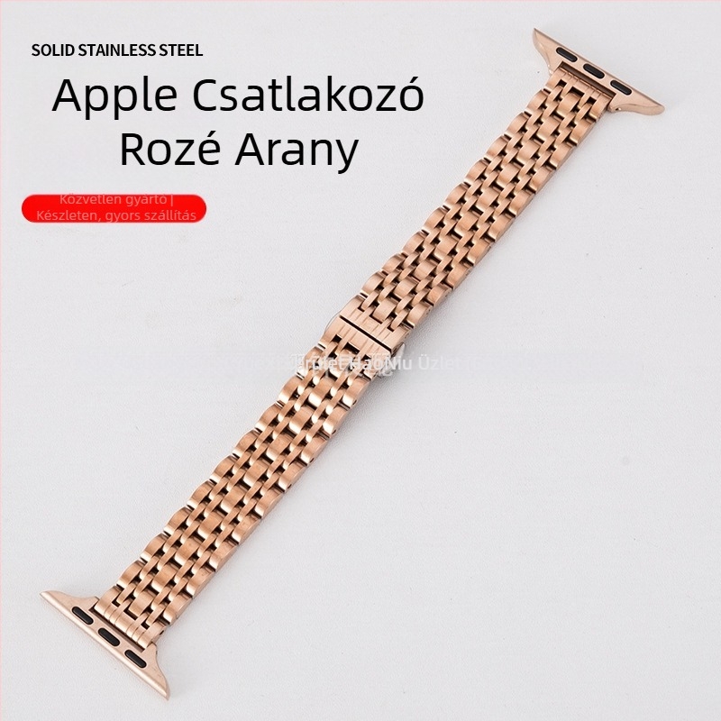 Női rozsdamentes acél Apple Watch szíj hét gyöngyös dizájnnal
