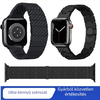 Szénszálas Apple Watch szíj – Kompatibil Series 3-8 és SE-vel, Divatos