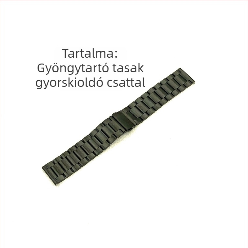 22 mm-es rozsdamentes acél óraszíj három gyöngyös dizájnnal Apple Watch Series 8-hoz