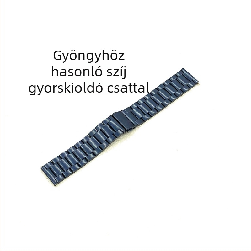 22 mm-es rozsdamentes acél óraszíj három gyöngyös dizájnnal Apple Watch Series 8-hoz