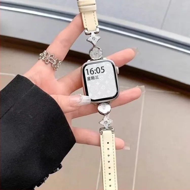 Aranyozott, könnyű luxus Apple Watch szíj, 14 mm-es tűcsat