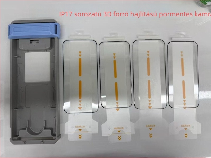 iPhone 17 Pro 3D görbe AR tükröződésmentes kijelzővédő edzett üvegből, teljes ragasztással, nagy átlátszóságú, iPhone 17/16-hoz