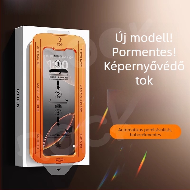 iPhone 14 Pro Maxhez: Lila fényű szemvédő edzett üveg – teljes képernyős adatvédelmi képernyővédő