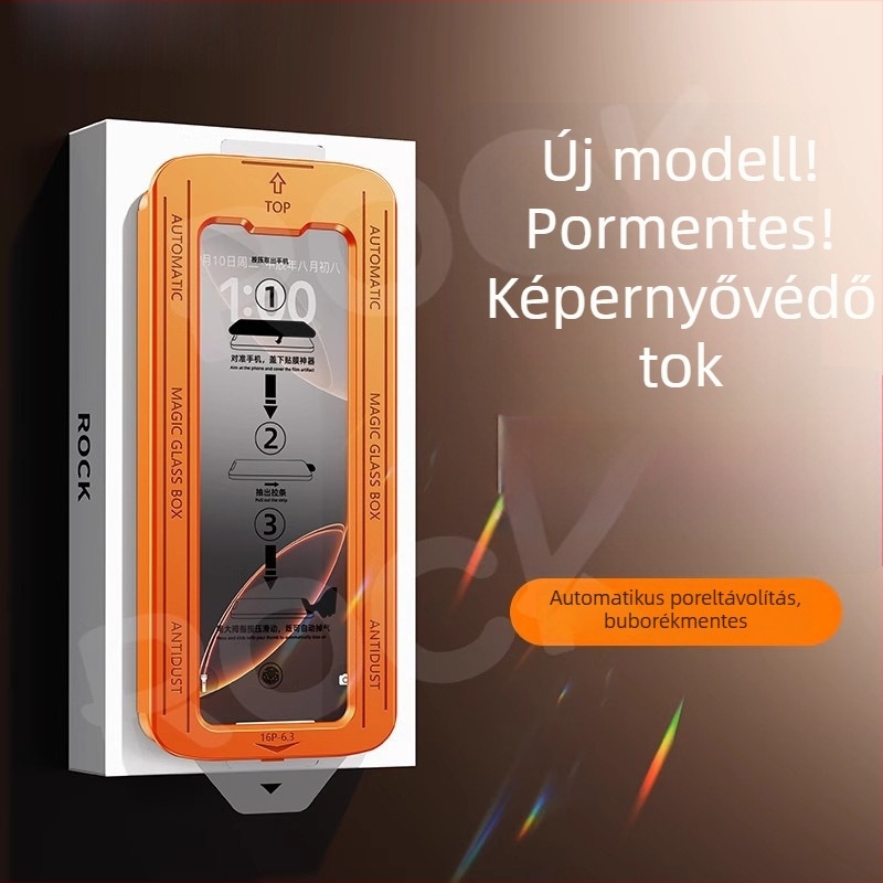 iPhone 14 Pro Maxhez: Lila fényű szemvédő edzett üveg – teljes képernyős adatvédelmi képernyővédő