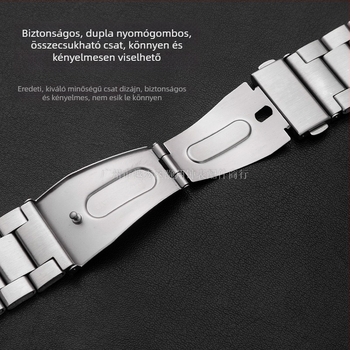 Három gyöngyös rozsdamentes acél szíj Apple Watch-hoz, Samsung és Huawei GT3-kompatibil