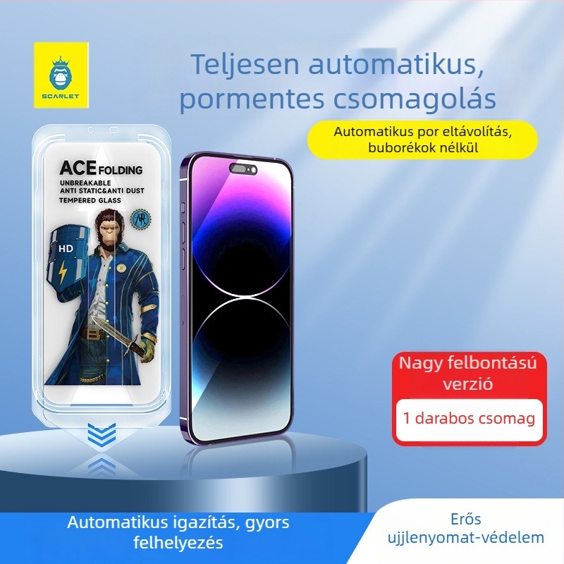 Gorilla edzett üveg kijelzővédő iPhone 16 Pro-hoz, anti-ujjlenyomat, adatvédelmi funkció, matt felület iPhone 15 és 13 Pro-hoz