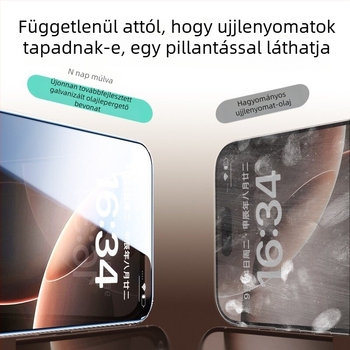 Edzett üveg kijelzővédő iPhone 14 Pro Max-hoz, anti-peep védelem, teljes képernyő, porálló