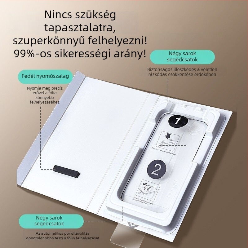 Edzett üveg kijelzővédő iPhone 14 Pro Max-hoz, anti-peep védelem, teljes képernyő, porálló