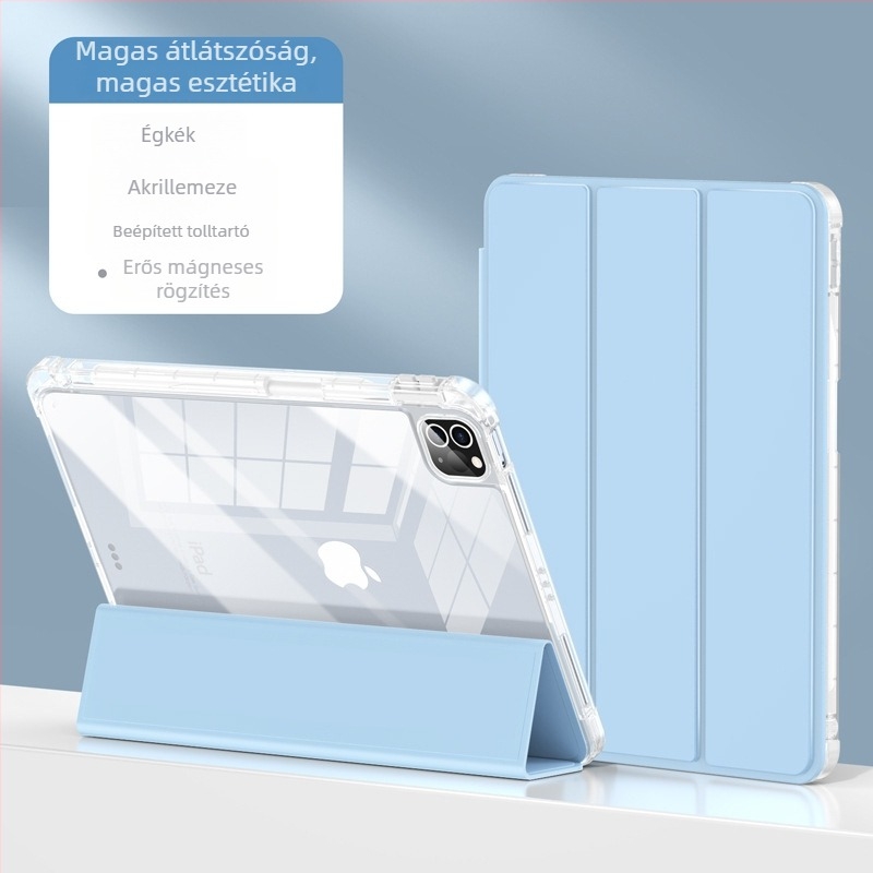 iPad Air 7, iPad Pro 11 toll rekesz és iPad mini 6-höz — műbőr; ütésálló, hőelvezetés, ujjlenyomat‑ellenálló; forró préselés