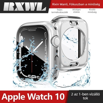 Apple Watch S10 vízálló tok karcolásálló üveggel – teljes védelem