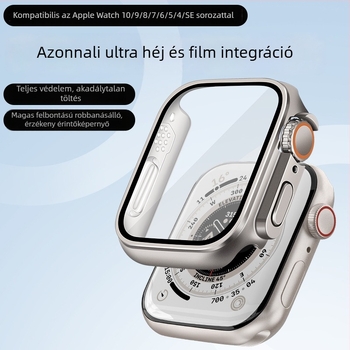 PC védőtok Apple Watch-hoz iWatchs10/8/7/SE-hez integrált képernyővédővel