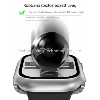Apple Watch S11 Fém védőtok, teljes lefedettségű vízálló kivitel titániumötvözetből, integrált kijelzővédővel