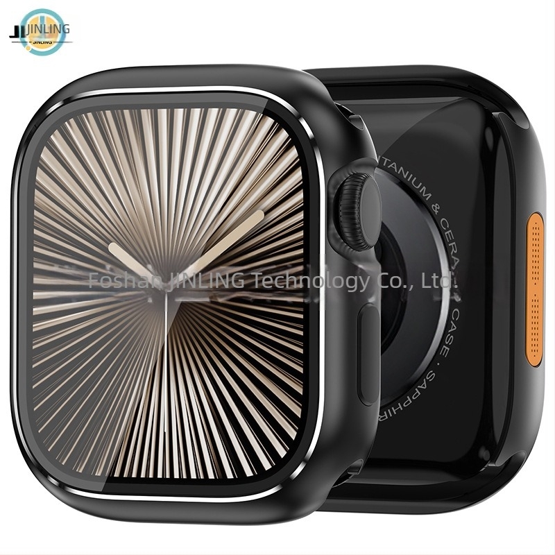 Apple Watch S11 Fém védőtok, teljes lefedettségű vízálló kivitel titániumötvözetből, integrált kijelzővédővel