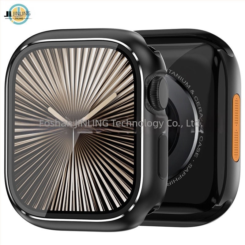 Apple Watch S11 Fém védőtok, teljes lefedettségű vízálló kivitel titániumötvözetből, integrált kijelzővédővel
