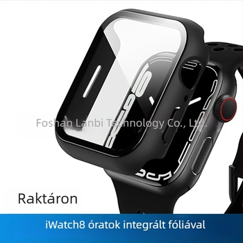 Apple Watch védőtok integrált kijelzővédővel, teljes burkolat kompatibil a Series 2–7 modellekkel, esésálló