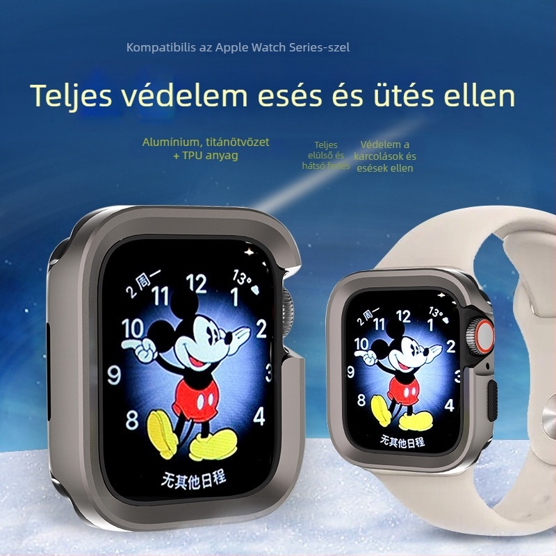 Apple Watch Ultra fémvédő tok – alumínium-titán ötvözet + TPU; 0,004 kg; Kód Wgoufeb