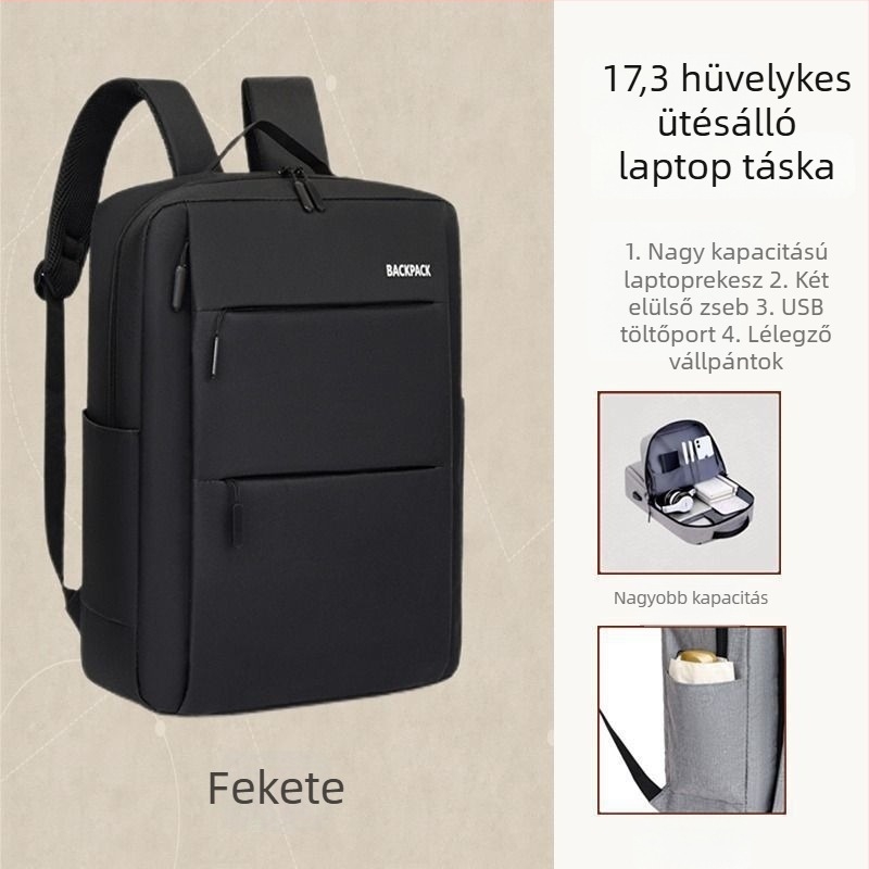Laptop hátizsák - PU anyag, Oxford bélés, 2025 tavasz kiadás, férfiaknak