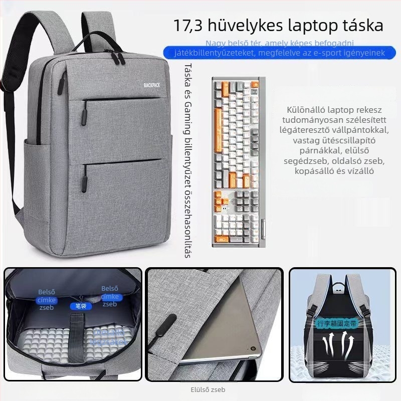 Laptop hátizsák - PU anyag, Oxford bélés, 2025 tavasz kiadás, férfiaknak