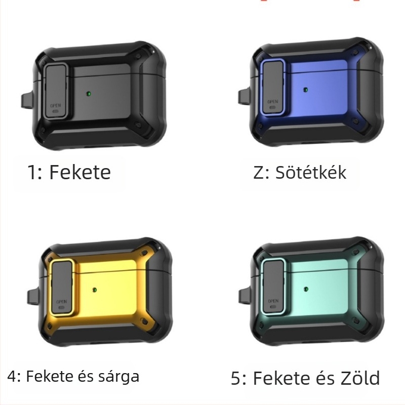 Bumblebee-stílusú kemény tokkal AirPods Pro 3-höz - TPU+PC; injekciós öntés; kompatibil Apple AirPods Pro 3