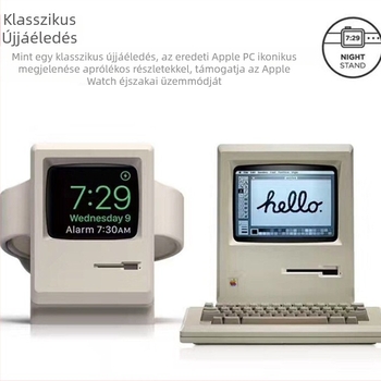 Retro szilikon töltőállvány Apple eszközökhöz és Apple Watch Ultra töltőbázis