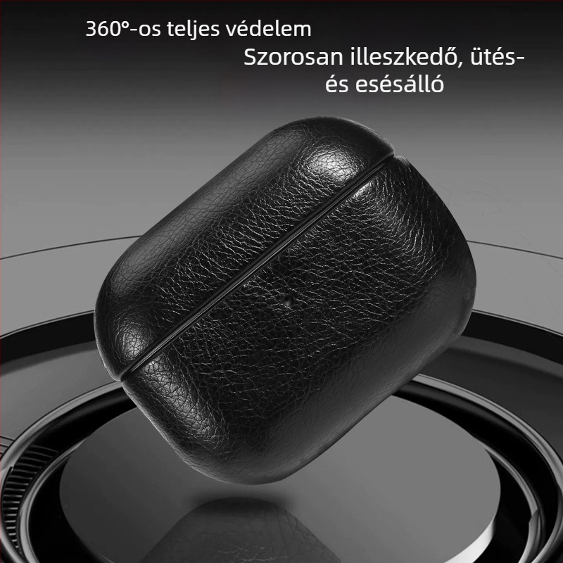 Apple AirPods Pro 2/3/4 Gen védőtok, műbőr, kézzel készített, hordozható