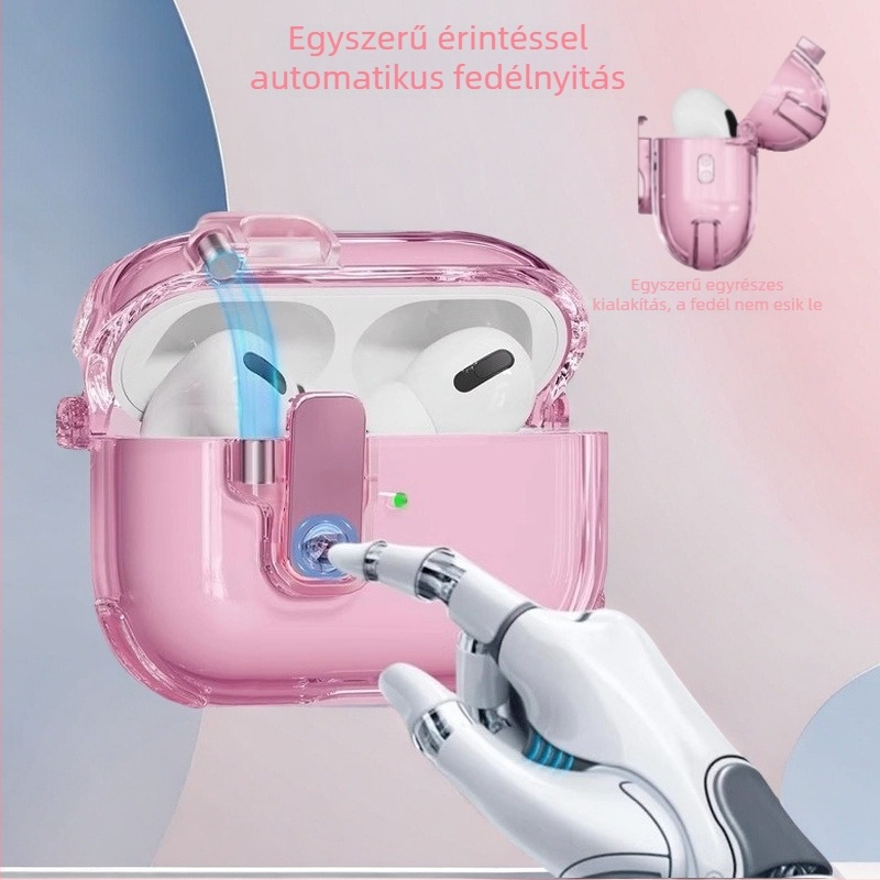 AirPods Pro 2 tok – TPU anyag, univerzális stílus, elektroplating felület, Apple-kompatibilis