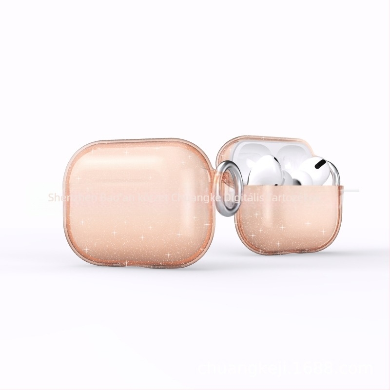 AirPods Pro 3 (2025) glitter védőtok, kemény héj, kompatibilis az 1–3 generációval