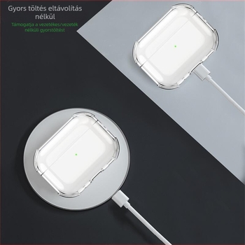 Átlátszó TPU tok AirPods Pro 3, AirPods 4 és AirPods Pro 2 számára