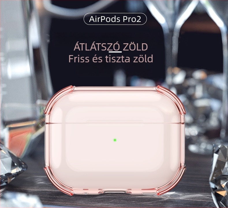 Átlátszó TPU tok AirPods Pro 3, AirPods 4 és AirPods Pro 2 számára