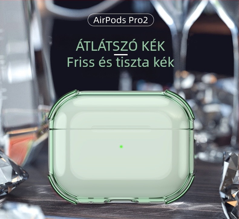 Átlátszó TPU tok AirPods Pro 3, AirPods 4 és AirPods Pro 2 számára