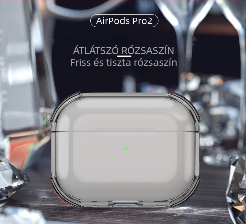 Átlátszó TPU tok AirPods Pro 3, AirPods 4 és AirPods Pro 2 számára