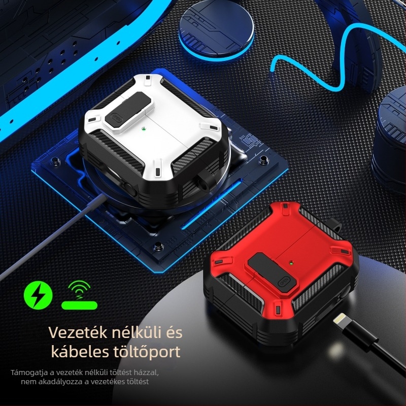 Samsung Galaxy Buds3/Buds3 Pro védőtok – PC/TPU anyag, multifunkcionális kialakítás, puha és kemény héj, permetezéses felület, testreszabható