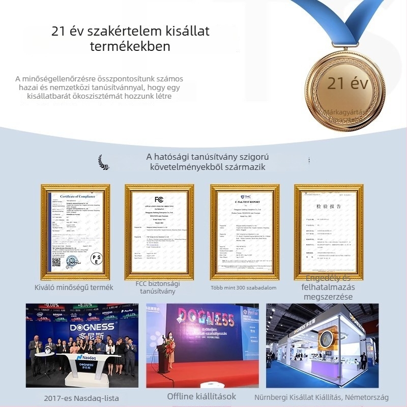 DOGNESS Macska- és Kutya Vízadagoló intelligens szenzorral, újratölthető, folyamatos vízáramlás
