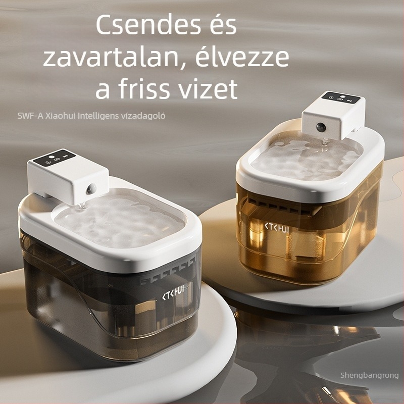 Intelligens szenzorral ellátott macska víz adagoló, csendes áramlás, szűrés, automata vízellátás macskáknak és kutyáknak, vezeték nélküli