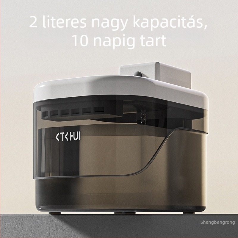 Intelligens szenzorral ellátott macska víz adagoló, csendes áramlás, szűrés, automata vízellátás macskáknak és kutyáknak, vezeték nélküli