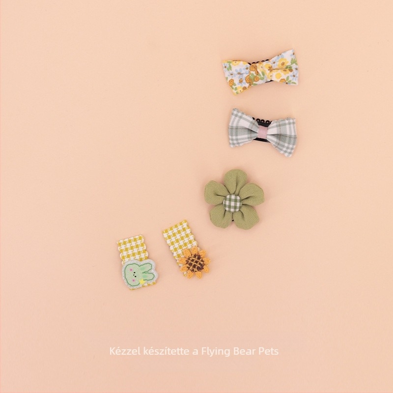 Kutyáknak készült kis hajcsat - textil anyag, márka Little Flying Bear, univerzális használat, import nélkül, IP jogok nem engedélyezettek