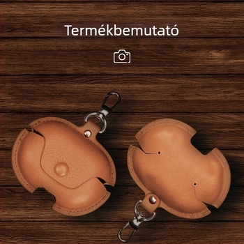 Huawei FreeClip2 klipszes vezeték nélküli Bluetooth fülhallgatókhoz védőtok, kézzel készített bőr, retro üzleti stílus